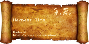 Hernesz Rita névjegykártya